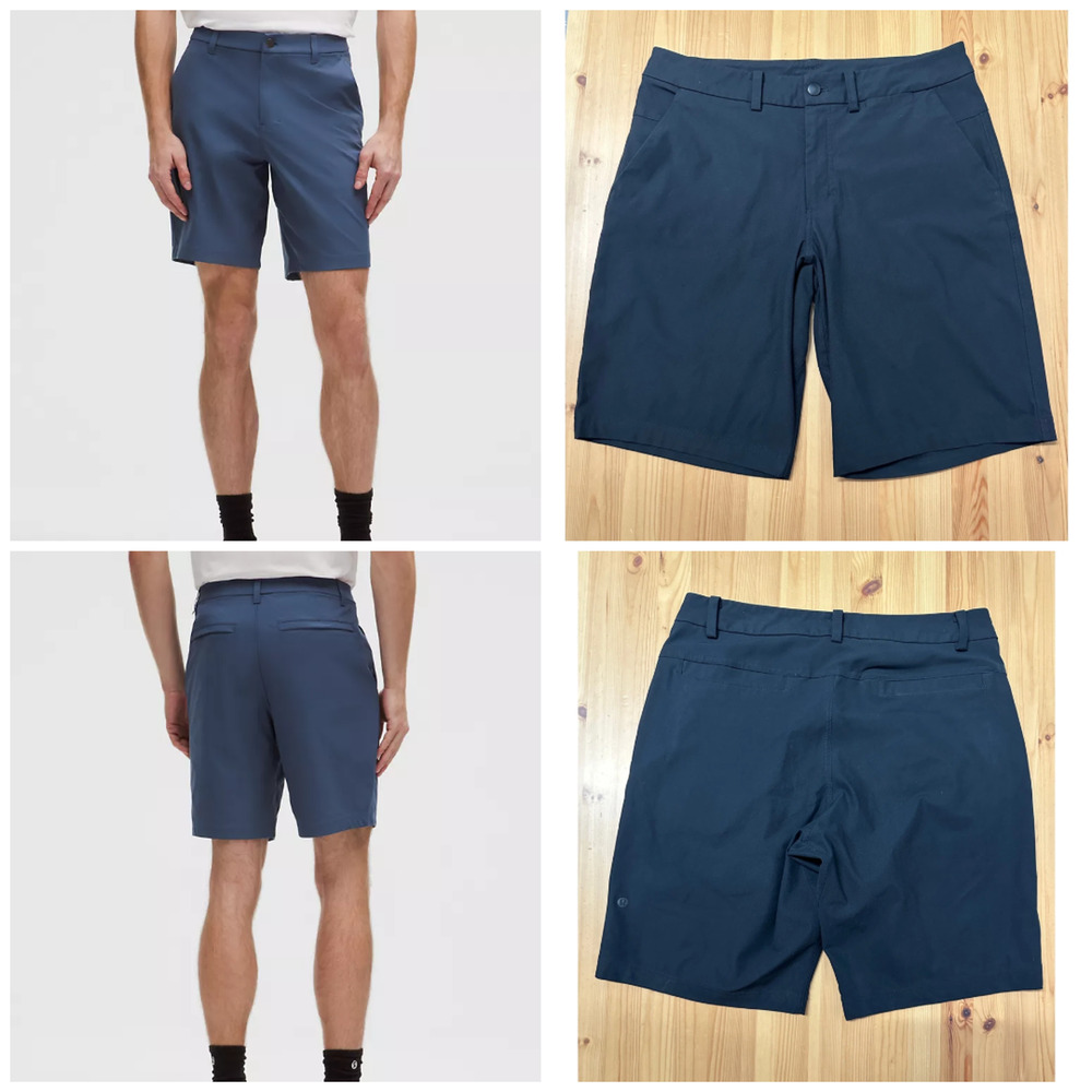 Lululemon Shorts 34 Blue The Works Short Warpstreme Performance Golf 11" inseam